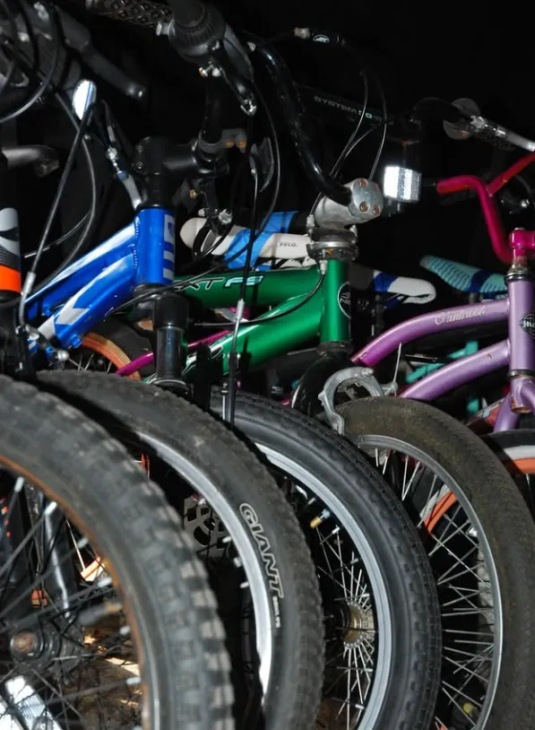 BMX and kids bikes in a row